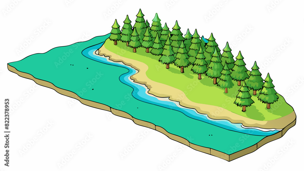 Poster the eastern coastline is lined with s of emerald green trees that stretch down to the sparkling turq