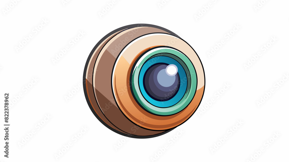 Poster The eye is like a camera lens with a shiny convex surface that reflects light and captures images. It is a sensitive organ that can detect even the. Cartoon Vector