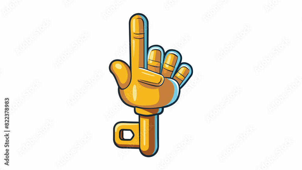 Poster The finger is like a key with the fingertip acting as the end that fits into a lock. When used in conjunction with the other fingers it can open doors. Cartoon Vector