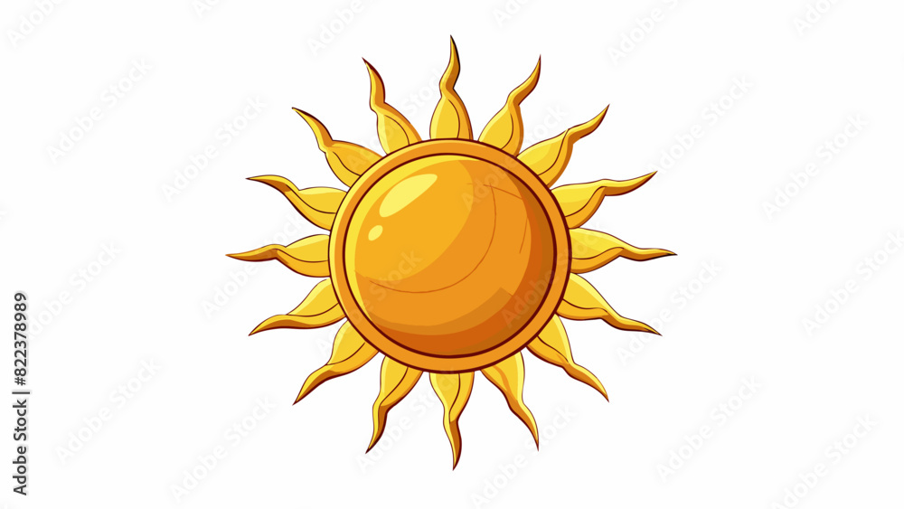 Canvas Prints The Golden Sun This name symbolizes the warm bright orb in the sky that brings light and life to the earth. It is a round glowing object with fiery. Cartoon Vector