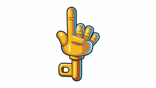 The finger is like a key with the fingertip acting as the end that fits into a lock. When used in conjunction with the other fingers it can open doors. Cartoon Vector