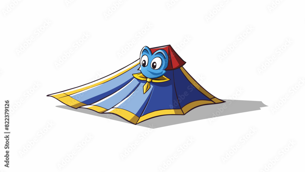 Poster the light is thin and concentrated casting delicate shadows on the fabric.. cartoon vector
