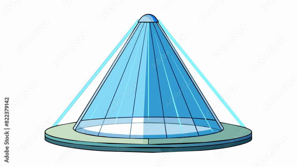 Aufkleber  The light is diffused and has a cool blue hue creating a peaceful and serene setting.. Cartoon Vector