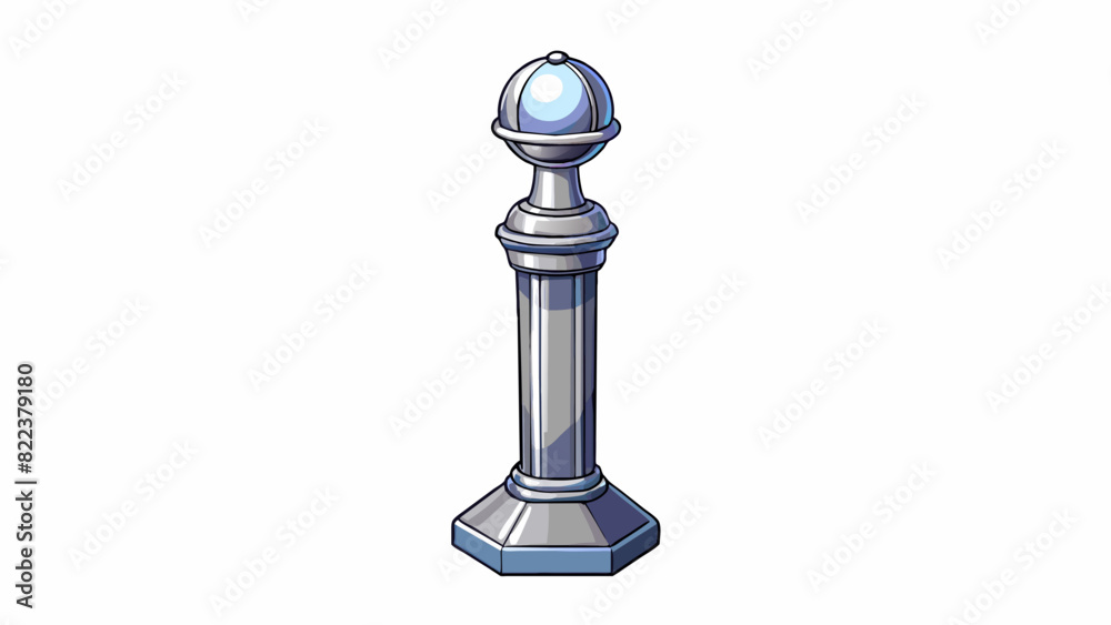 Aufkleber the post is smooth and sleek coated in a gleaming silver finish. it stands straight and tall with a 