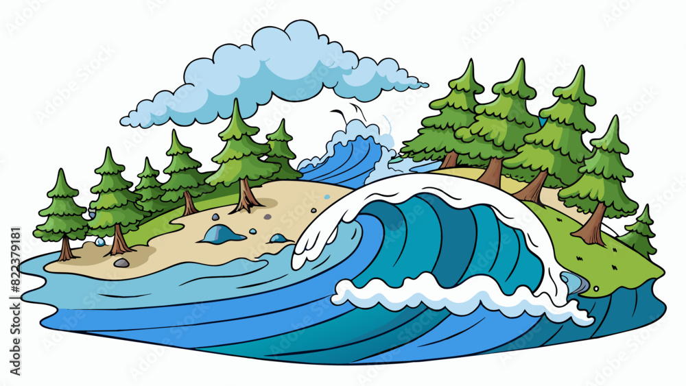 Poster the once peaceful lake was now a churning mass of dark angry waves. the wind howled across the surfa