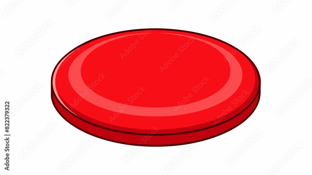 Poster The target was a bright red circle about the size of a dinner plate. Its surface was smooth and glossy with a slight indentation in the center.. Cartoon Vector