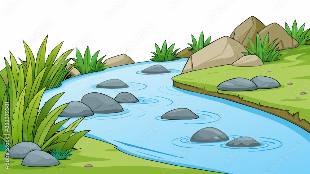 Poster the tone of the river was peaceful and serene as its crystalclear waters gently flowed over smooth r