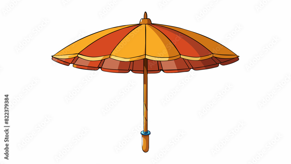 Poster The umbrellas function is to protect from rain or sunlight. It is a collapsible object that usually has a round canopy made of fabric or plastic. The. Cartoon Vector
