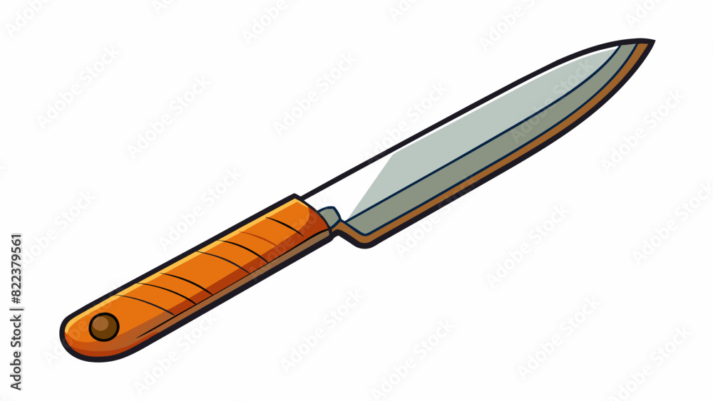 Poster With sharp and precise edges this feature is perfect for slicing through any type of food with ease. Its ergonomic handle provides a comfortable grip. Cartoon Vector