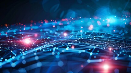 data network and connection technology concept with high-speed, futuristic background