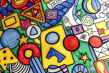 Obraz premium Abstract Colorful geometric Lines background for Poster design and presentation 