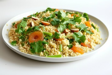 Vibrant Apricot Couscous with Savory Saltiness
