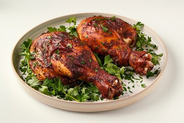 Fototapeta premium Succulent Applewood Smoked Chicken with Paprika Dry Rub