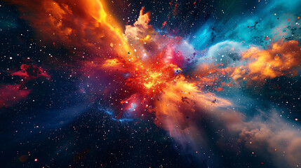 Colorful Explosion in Space