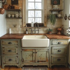 Kitchens with Vintage Stoves and Home Sinks