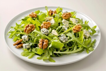 Fresh Arugula and Romaine Salad with Blue Cheese Vinaigrette