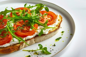 Simple and Delicious Goat Cheese and Arugula Tartine