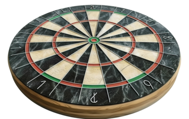 Professional sisal steel bristle dartboard on white background,png