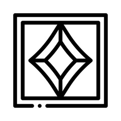 diamond line icon