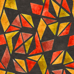 Abstract seamless pattern with watercolor drawing