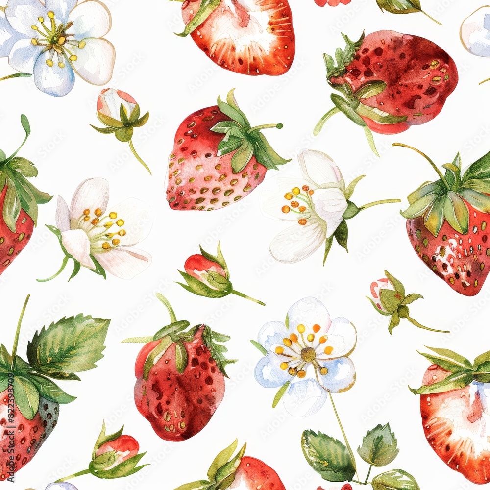 Wall mural strawberry