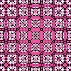Pattern with crochet granny square wallpaper handmade decorative art design print 