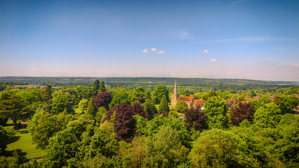 Drone image of West Malling Church