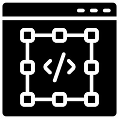 web design solid icon