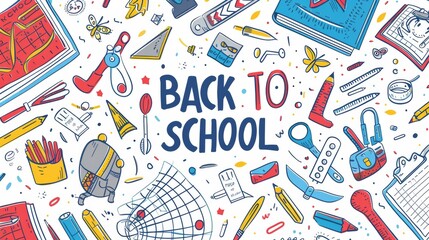 Back school wallpaper background illustration.