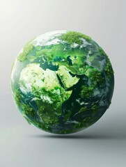 Fototapeta premium world environment and Earth day concept with green globe