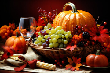 Still life illustration dedicated to Thanksgiving.