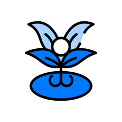 Plant Point Blue Filled