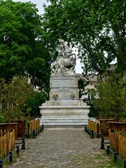 Montpellier May 2024: Visit the magnificent city of Montpellier in Occitanie. Street photos - View of the narrow streets