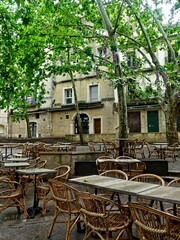 Montpellier May 2024: Visit the magnificent city of Montpellier in Occitanie. Street photos - View of the narrow streets