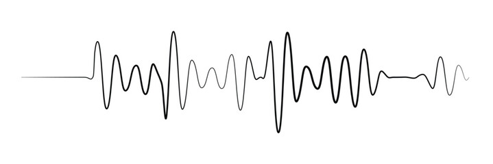 Naklejka premium Sound waves design template. Set of podcast sound waves design. Vector Illustration