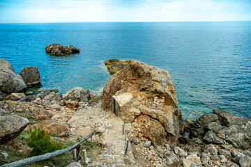 Küstenwanderung zur Bucht von Cala de Deià auf der wunderschönen Balearen Insel Mallorca -...