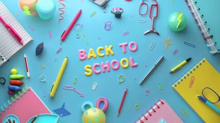 Back school wallpaper background illustration.