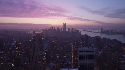 New York City at sunrise