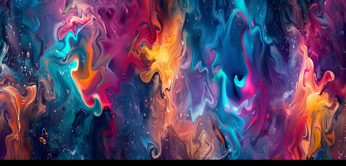 Vivid splashes of vibrant colors swirling together in a high-definition abstract pattern.
