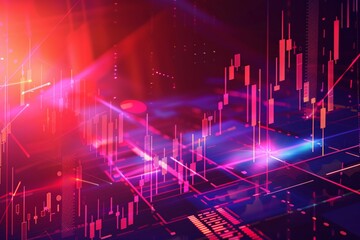 Cryptocurrency symbol with a technical chart vibrant flat and clear backdrop free text area modern graphic