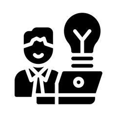 professional development glyph icon