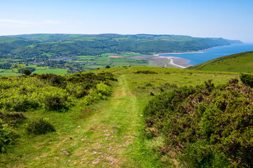 Porlock Bay and Bossington Beach, Somerset, England