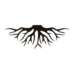 abstract life root vector logo design template