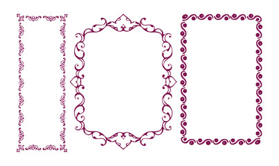 Paper graphic Border Frame, illustration of pink frame, rectangle, border Frame, material png
