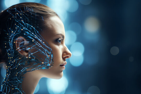 Doctor scientist working in modern hi-tech laboratory with innovation research, Generative AI illustration