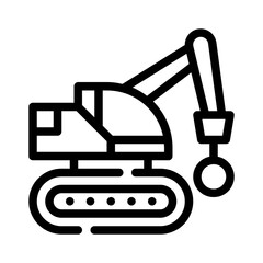 demolition line icon