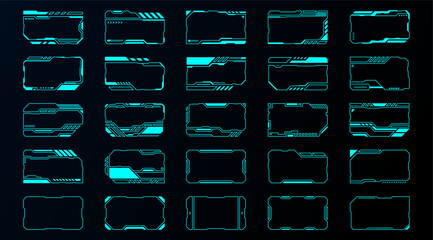 Blue control panel abstract modern technology futuristic interface hud	