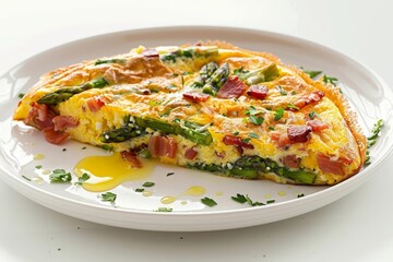 Low Carb Asparagus, Canadian Bacon, and Cheese Frittata: Fine Dining