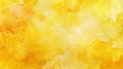 Abstract Yellow Watercolor Texture Background