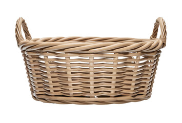 Obraz premium isolated png wickerwork basket, GENERATIVE AI